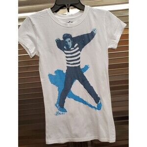 Elvis Jailhouse Rock White Graphic Tee by Joe Petruccio